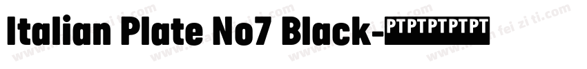 Italian Plate No7 Black字体转换